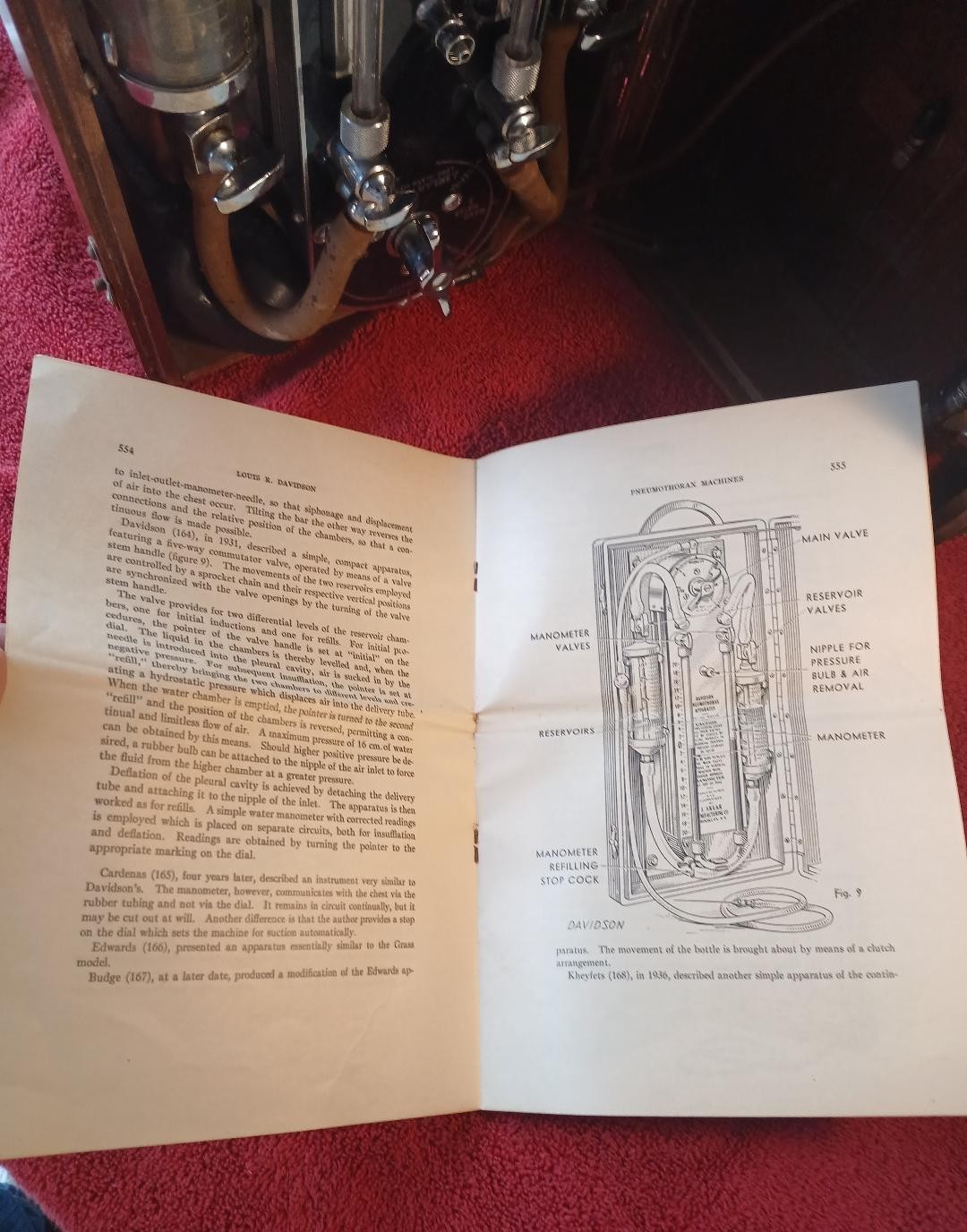 EXCELLENT VTG ANTIQUE 1936 DAVIDSON PNEUMOTHORAX APPARATUS; TUBERCULOSIS MACHINE