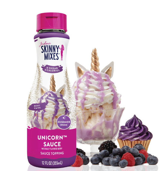 Jordan's Skinny Mixes Sugar Free - Berry Swirl Unicorn Sauce 12oz BB 01/09/26