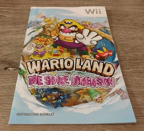 Wario Land: Shake Dimension (Nintendo Wii, 2008) Manual Only