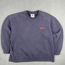 Vintage Adidas Crewneck Sweatshirt Navy Small Logo Mens L Made in Thailand