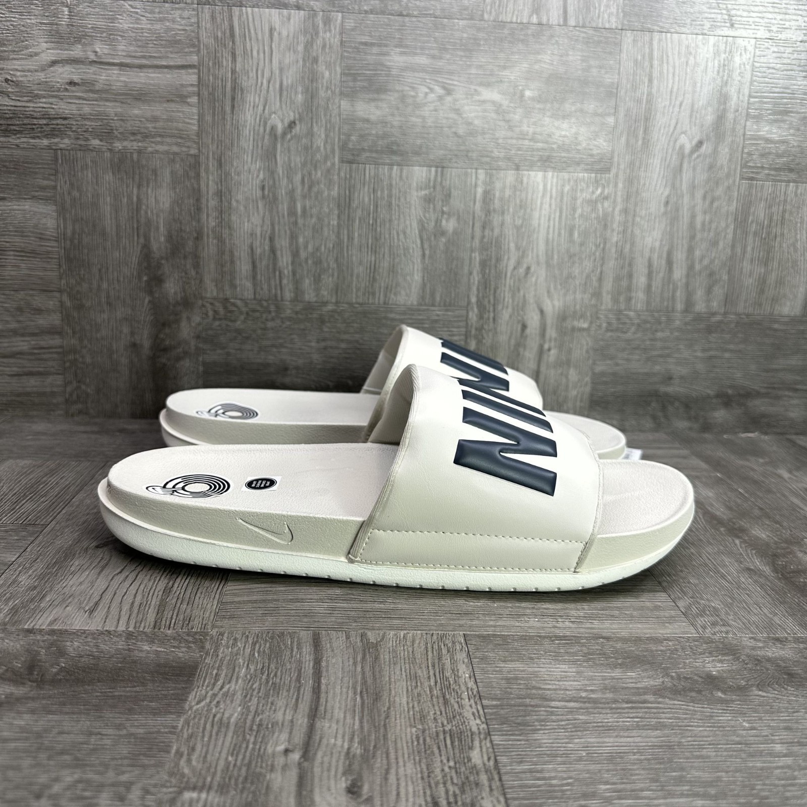 Nike OFFCOURT Men's Size 12 Slides in Ivory Black - Comfortable & Stylish