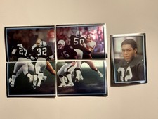 1984 Topps Stickers RAIDERS Super Bowl foil lot (5) w/Marcus Allen, Jim Plunkett