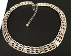 Vintage Necklace SIGNED TRIFARI Silver tone Chain Link Jewelry lot v