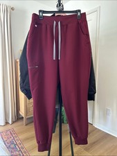 Figs High Rise Zamora Jogger Scrub Pant. Size Large. 28 inseam. Burgundy.