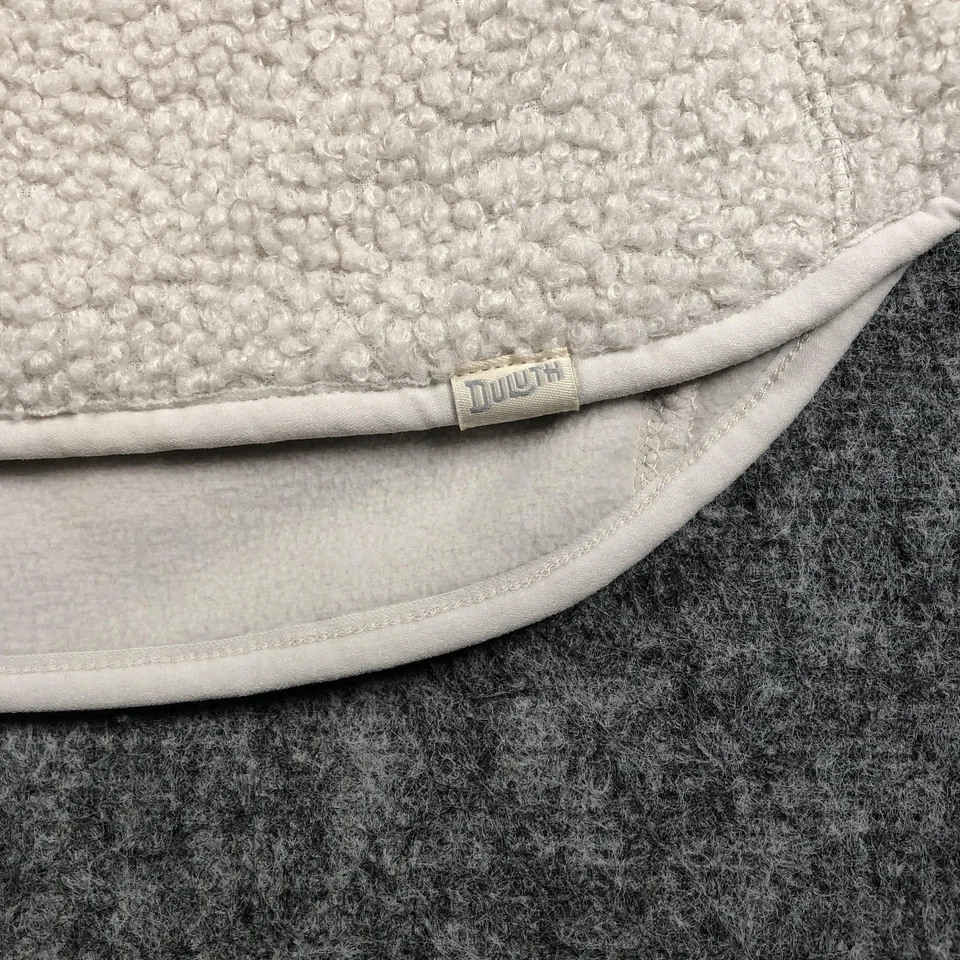 Chaleco Duluth Trading Co para Mujer 2XL Marfil Sherpa Vellón Cremallera Completa Bolsillos Suave Foto 3 de 4