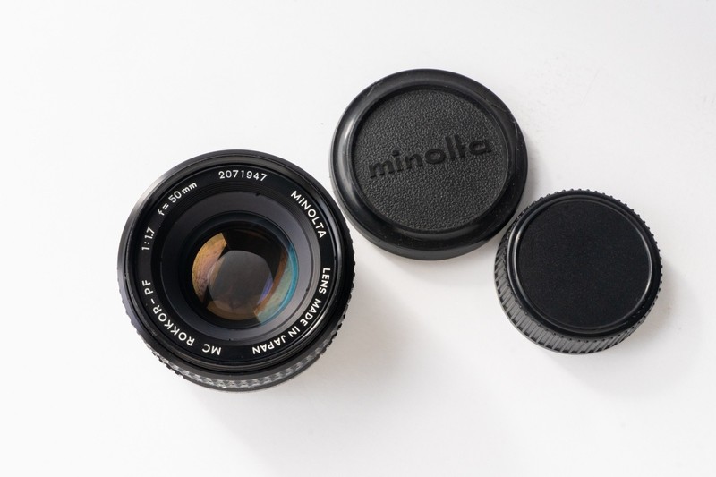 Minolta MC Rokkor PF 50mm f1.7 lens in Excellent condition