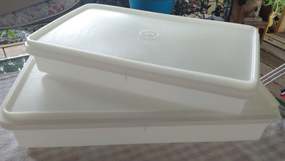 Vintage Tupperware 794-12 Rect Cold Cuts Keeper with Lid/291-3 rect keeper