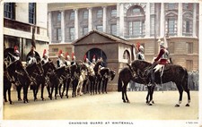 Wachablösung in Whitehall London Biesen Postkarte (A123) um 1951