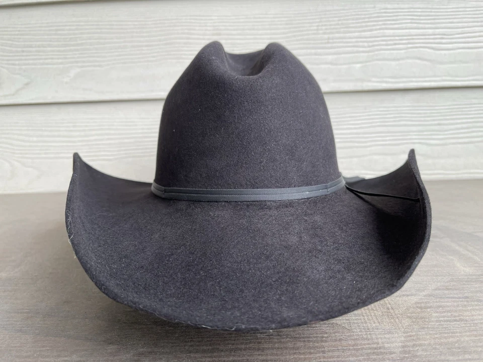 4X Sombrero de Vaquero Vintage Rodeo King 7 1/2 Gus Yellowstone 1883 1923 Elliot Foto 4 de 4