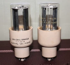 JAN CHATHAM 5R4WGB 5R4G MATCH PAIR BLK PLT DBL D GETR TEST NOS VINTAGE 1950'S