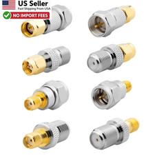 Anina 8 Pcs F Type to SMA Adapter Kit RF Coax Connector Male Female FROM USA