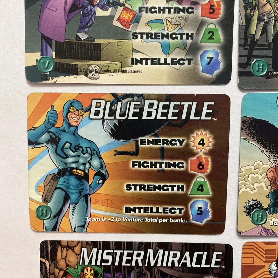 (6) 1996 DC OVERPOWER COLLECTABLE CARD GAME "CHARACTER CARDS" No Doubles - Image 3 of 4