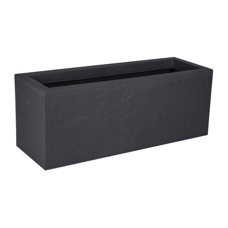 Balconnière EDA Volcania Up 25 L bac à fleurs intérieur extérieur décor pierre 59cm