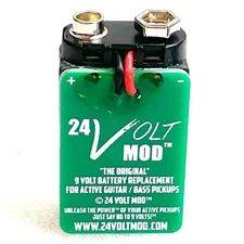 Green 24 Volt Mod™ The Original For EMG Active Guitar Bass Pickup 24V Mod