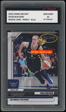 Paige Bueckers 2025 Panini Instant WNBA All-Star Debut Rookie Card 1st Graded 10