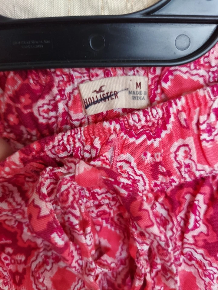 Pantalones Cortos Hollister Culotte Coral Boho Flecos Fluidos Pullon Coastal Cottage M Foto 3 de 4