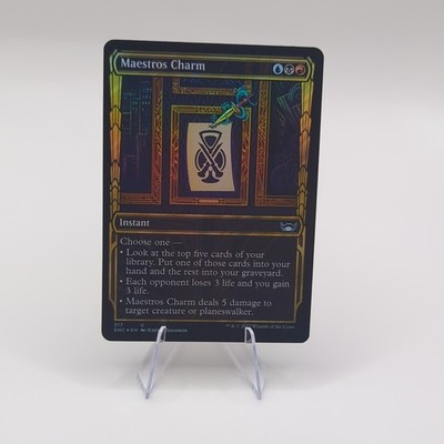 Wizards of the Coast MTG Maestros Charm Borderless Foil SNC #317 Uncommon