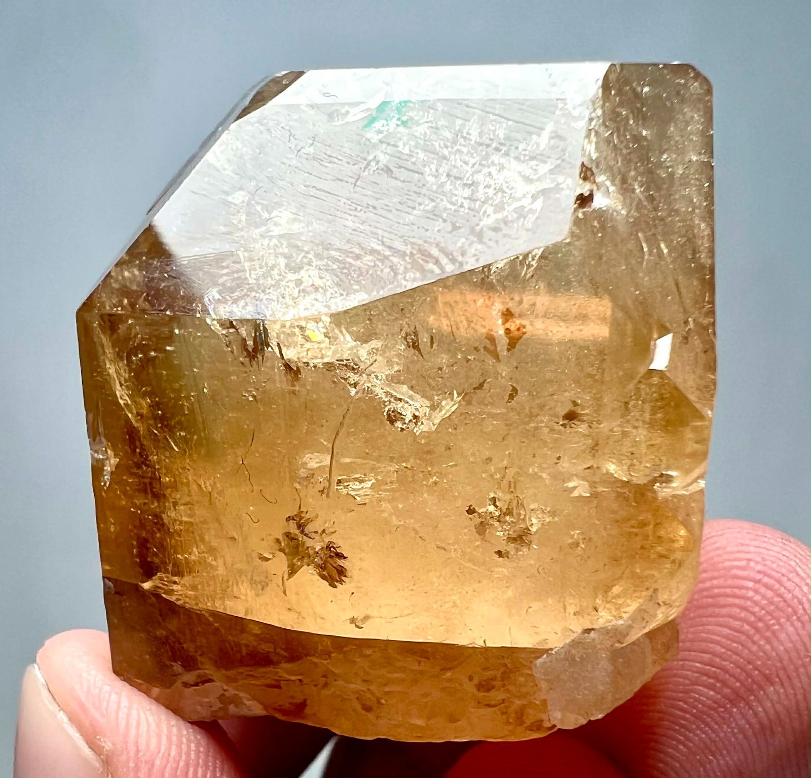 89 Gram Wow !!! Beautiful Honey Color Topaz Huge Crystal @PAK