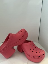 Crocs Hyper Pink Platform Heeled Sandals M 10/, W/12