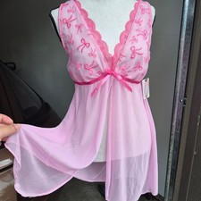 Pink Princess Babydoll Lingerie Women XL Y2K Coquette Balletcore Fairycore NWT