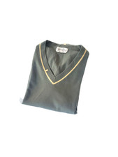 Hermes 100 Cashmere V-neck Pullover Sweate,rare design beautiful color size l 