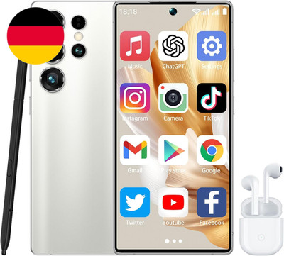Smartphone HD 6,8 Zoll Mit Stylus, Telefon 4G Entsperrtes Großes Display, Gesich