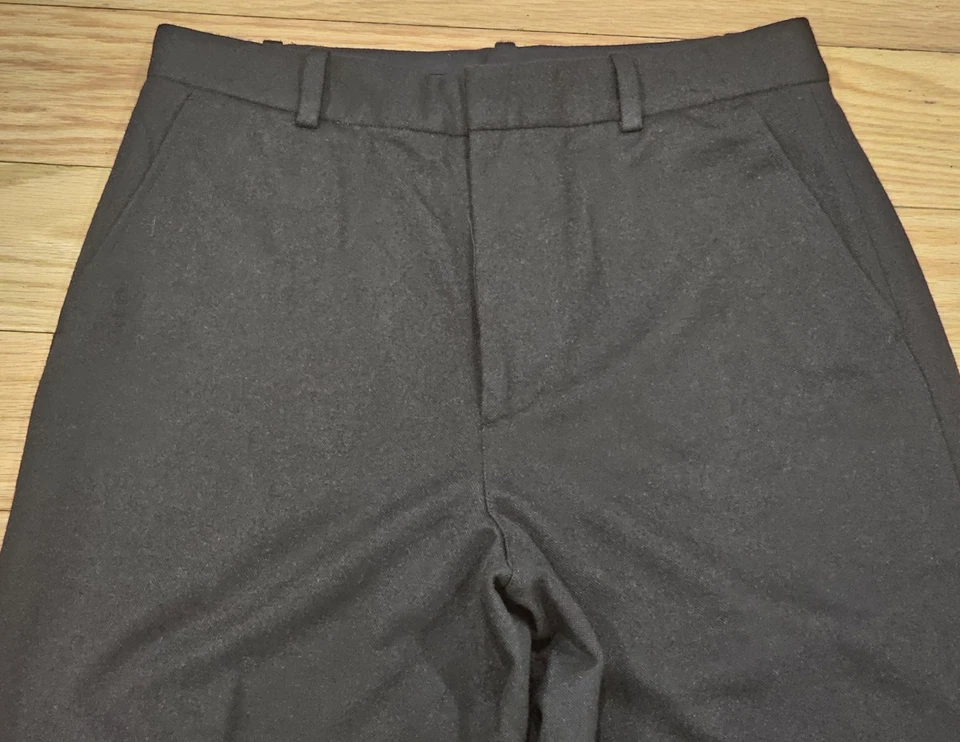 Nuevo sin etiquetas Polo Ralph Lauren Para Mujer Negro Chino Tiro Alto Pierna Ancha Mezcla Pantalones  Foto 2 de 4