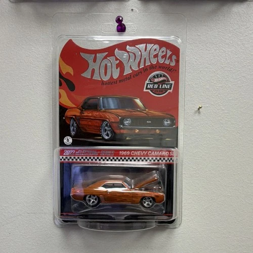 Hot Wheels Red Line Club 1:64 Chevy Camaro SS Diecast Car Orange Limited 2022