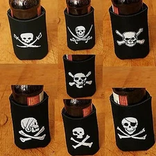 LOT OF 7 Pirate Drink Cozy Variety Set Beer Soda Can Koozie Koolie Cooler Pop