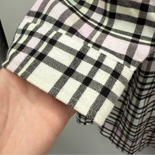 Torrid Plaid Flannel Hooded Anorak Jacket in Pink White Black Sz 3X Plus - Picture 9 of 16