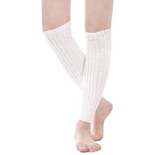 Womens Ribbed Leg Warmers Knitted Long Socks Boot Socks Ankle Heap Sock for W...