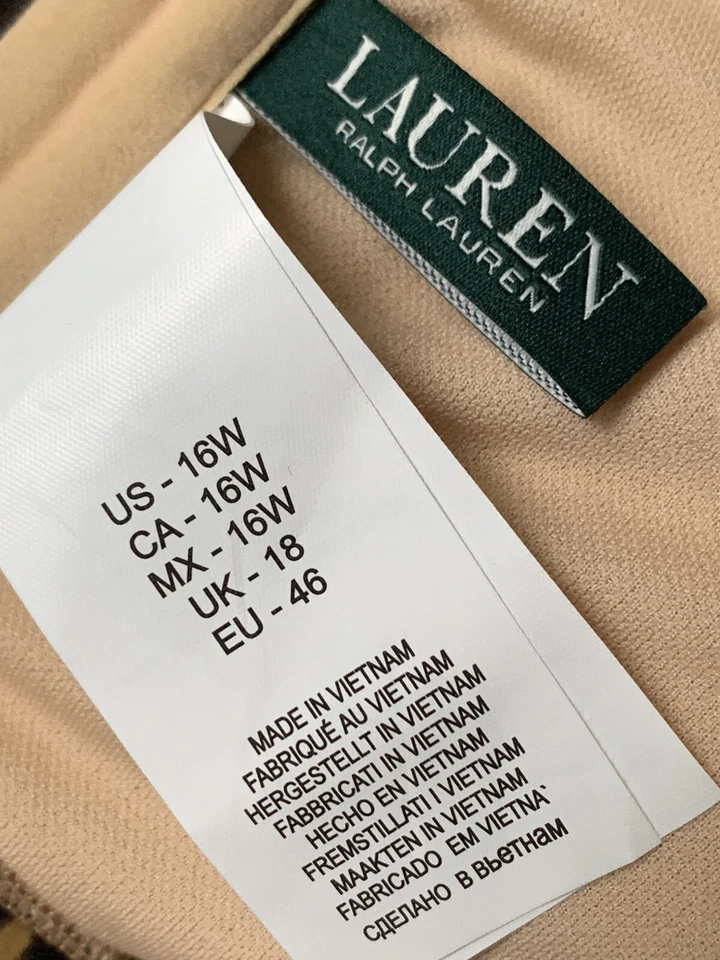 Traje de baño bikini Lauren Ralph Lauren para mujer 16W de dos piezas de lujo con estampado de leopardo Foto 3 de 4