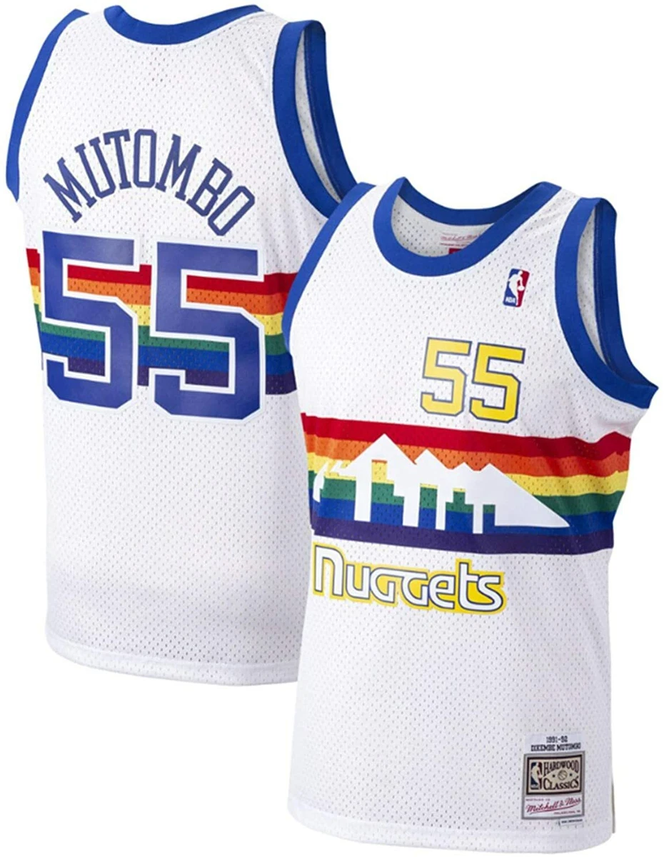 Mutombo rainbow nuggets clearance jersey