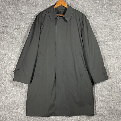 VINTAGE 60s JC Penneys Towncraft Trench Coat Jacket Men Size 38 R 