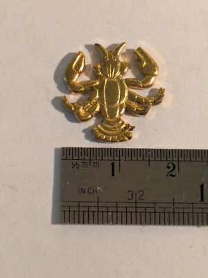 Ship Model Fittings Parts Gilt metal Lobster  Hull Decor 18mm x 18mm