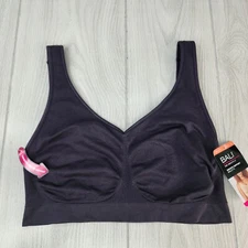 NWT Bali Bra Comfort One Smooth U LARGE ? Bralette Black Soft Yoga Workout Sport