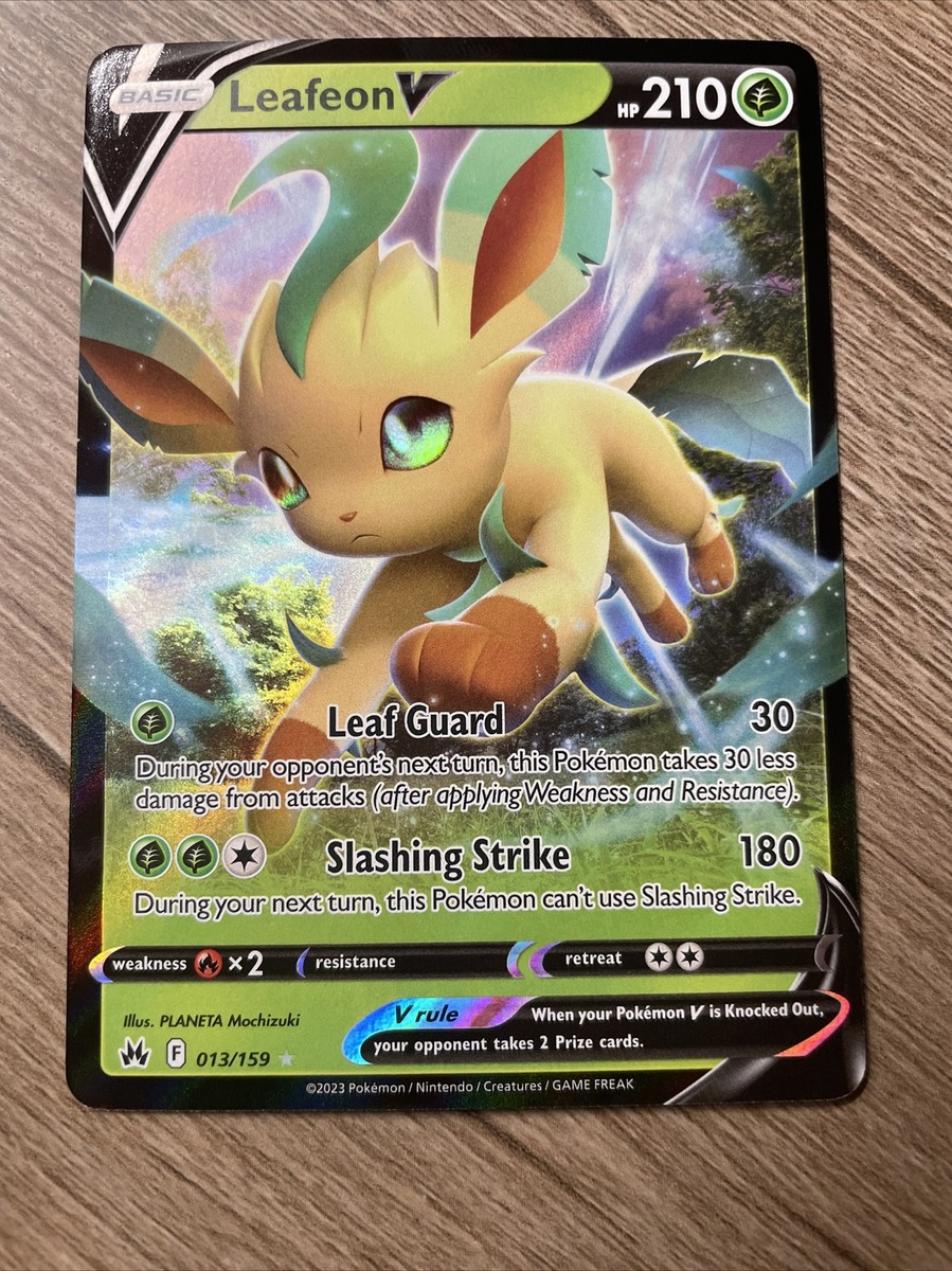 Leafeon V 013/159 Crown Zenith Extended Art Ultra Rare Holo