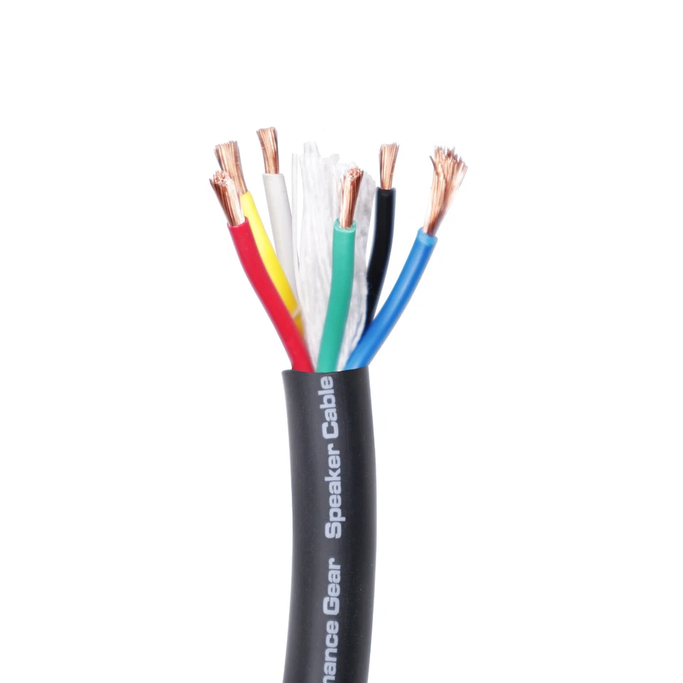 Cable de altavoz cable 6 conductores 100 pies alto rendimiento 12 AWG carrete a granel de Prox Foto 2 de 3
