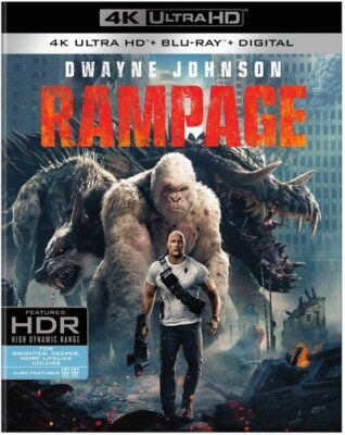 Rampage (Ultra HD / Blu-Ray, 2018) Dwayne ''The Rock'' Johnson