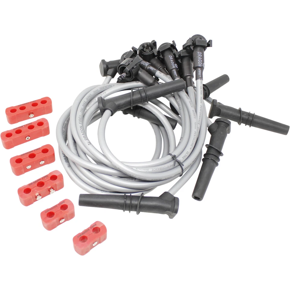 Juego de cables de bujía Dragon Fire 40 ohmios para 94-99 Ford Lincoln Mercury 4,6 L V8 Foto 3 de 4