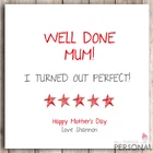 Personalised Mother's Day Card Mum Mummy Mother's Day Funny Cheeky Joke Humour
