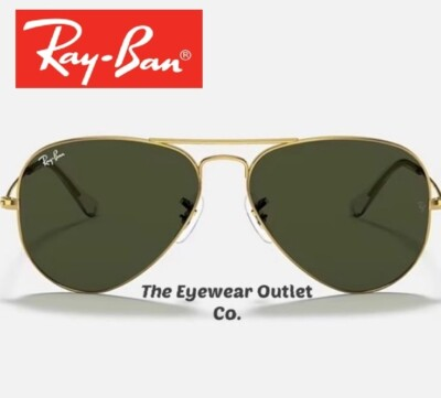 #ad Store Display Rayban Classic Green G15 Lens Aviator RB3025 58 62 Men Women $68.00