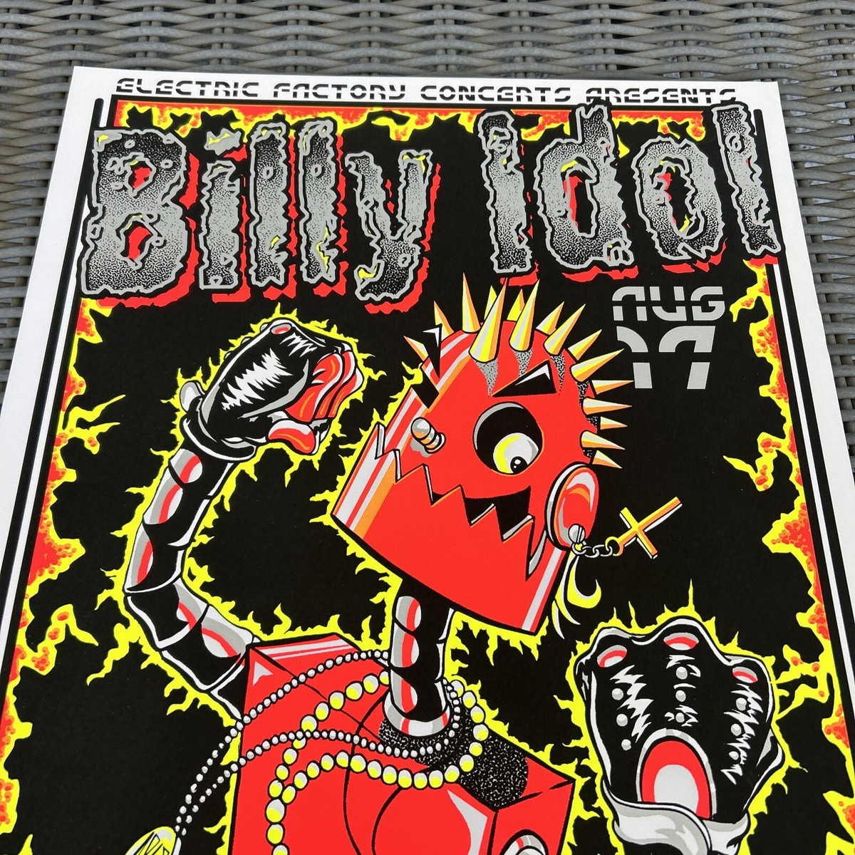 Billy Idol ビリーアイドル　ポスター 1984年の当時物 Billy Idol - POSTER - Rebel Yell 1984 Tour - punk rock WALL ART | eBay