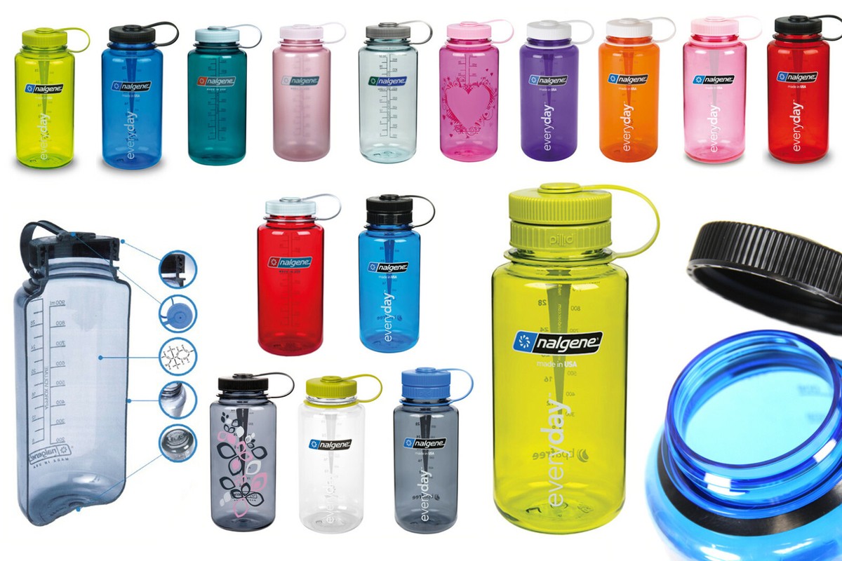 Nalgene Everyday Weithals-Trinkflasche 1,0 Liter, Klar – Bruchsicher, Leicht, BPA-frei, Für Unterwegs, Sport & Outdoor