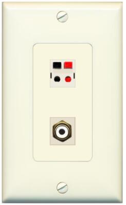 CAT6-SHIELDED HDMI SPEAKER Wall Plate [White