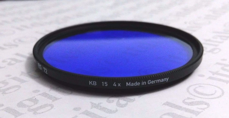 Heliopan 72mm KB15 80A Color Conversion Glass Filter Germany ES72 MPN 707225 80A - Image 4 of 4
