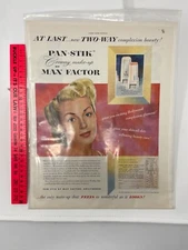 Vintage 1951 Ladies Home Journal Lana Tuner Advertisement For Max Factor  