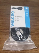 for Velcro 8" Reusable Adjustable Pre-cut Cable Tie - Black - 1 Pack (VEK91140)