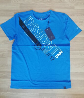 Herren T-Shirt in M DISSIDENT Blau Bedruckt 