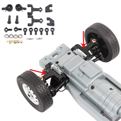 D12 D42 Metal Upper Lower Swing Arm Steering Cup Set for 1/10 WPL RC Car Truck